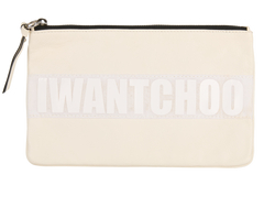 IWantChoo Clutch, Leather, Cream, DB, 3*